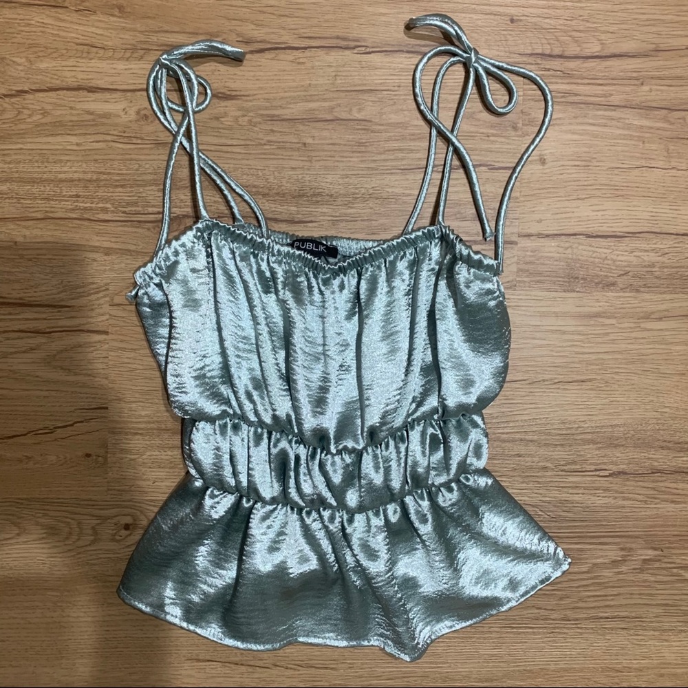 Blue Cropped Tank S